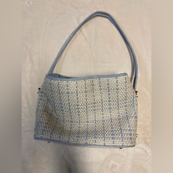 Samoe Blue & Silver Woven Magnetic Snap Purse. Excellent Condition. - Picture 3 of 5